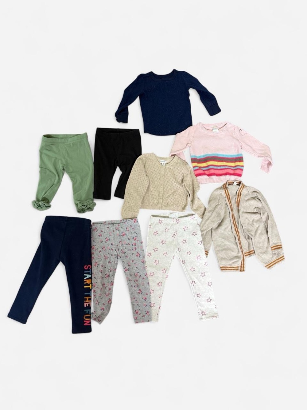 Gymboree Navy, Pink, Green, Black, Cream Kids Matching Set